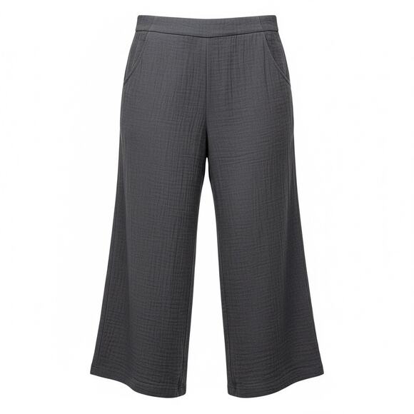 Natural Known Supply Pants - Known Supply Women's 100% Organic Cotton Gray Pull On Sterling Pants - Large‎